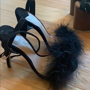 Tony Bianco feather heels